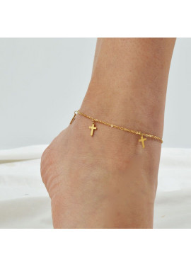 Cross anklet bracelet
