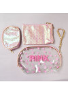 Shinny makeup bag pink