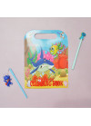 Coloring book with sea animals