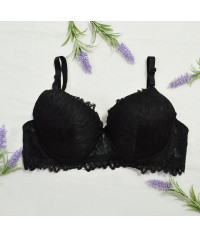 Black bra with lace detail