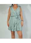 Dress wth pattern and tie knot in front