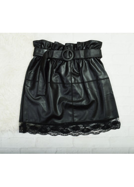 Mini leatherette skirt
