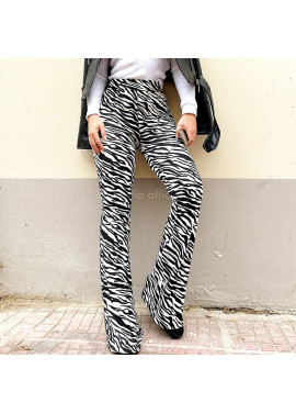 Pants with zebra print