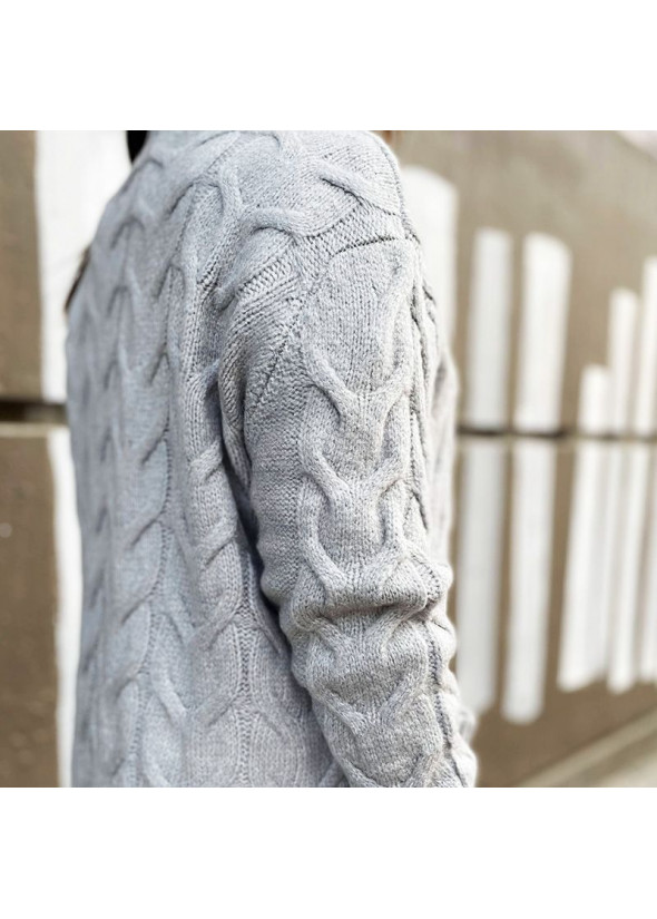 Knitted long cardigan