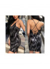 Backless sequined dress