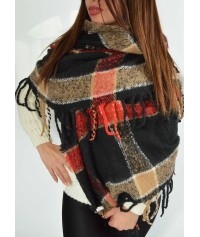 Scarf with checked print