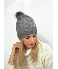 Beanie hat with strass