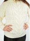 Knitted blouse with turtleneck