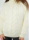 Knitted blouse with turtleneck