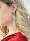 Long  wing shaped earrings