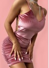 Mini dress with open back