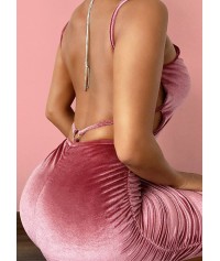 Mini dress with open back