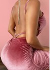 Mini dress with open back