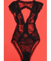 C-through lace bodysuit
