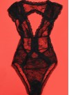 C-through lace bodysuit