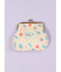 Coin purse with flower pattern