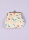 Coin purse with flower pattern