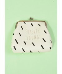 Coin purse with letter pattern