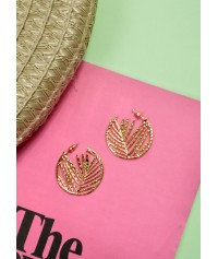 Gold colored earrings