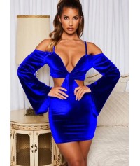 Mini velvet dress
