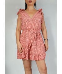 Dress wth pattern and tie knot in front