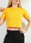 Crop top μπλουζάκι μονόχρωμο