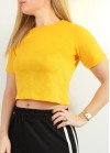 Crop top μπλουζάκι μονόχρωμο