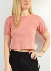 Crop top μπλουζάκι μονόχρωμο