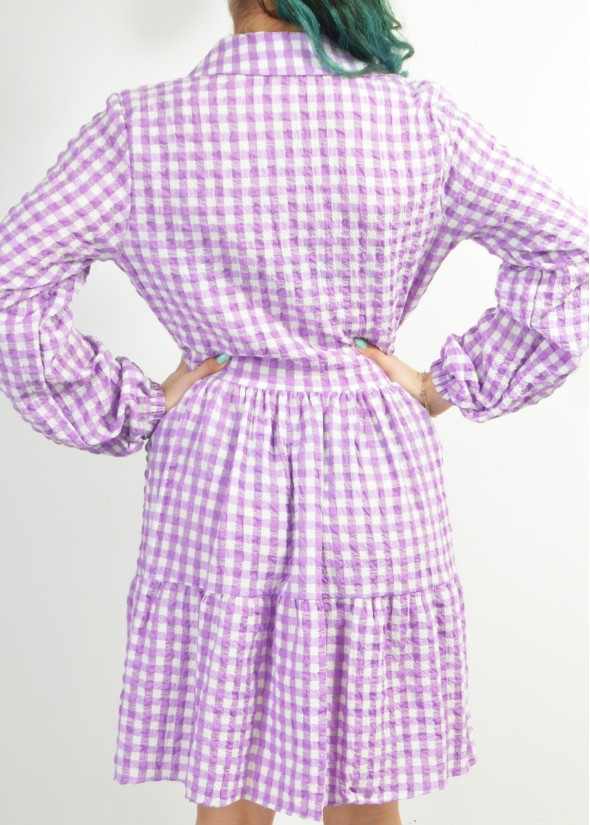 Checked shirt dress