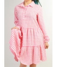 Checked shirt dress