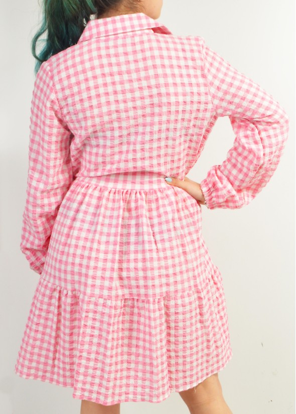 Checked shirt dress