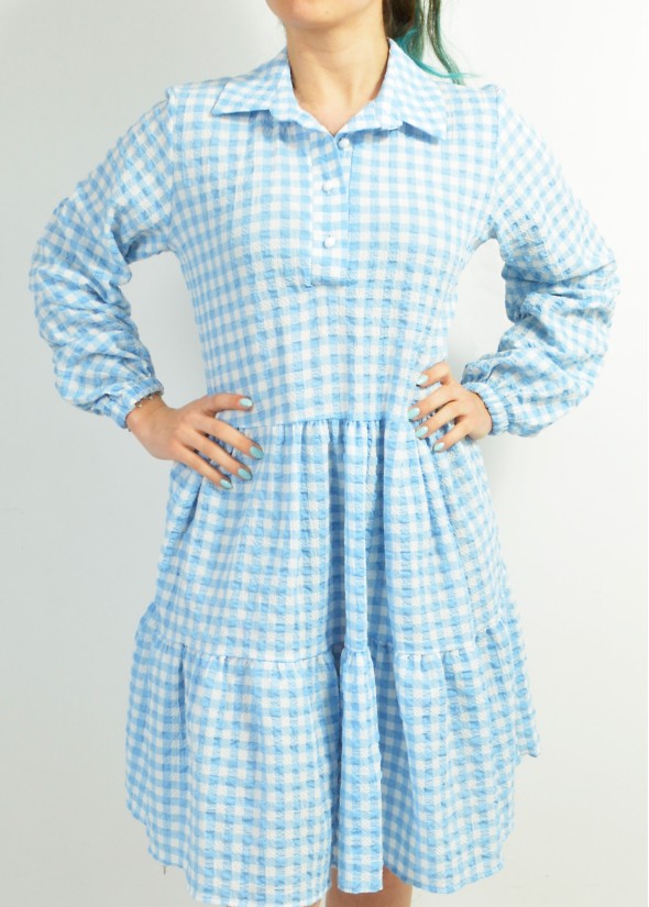 Checked shirt dress