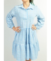 Checked shirt dress