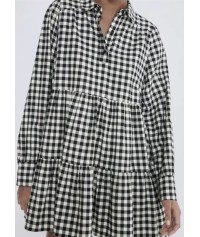 Checked shirt dress