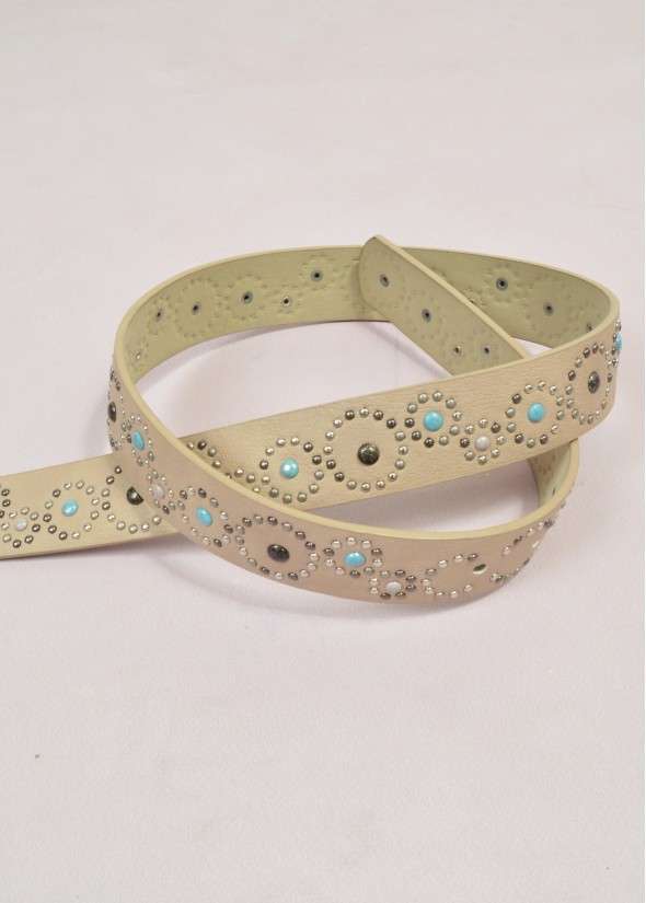 Belt with strass and stones