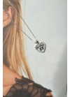 Chain necklace with heart and children "mama"