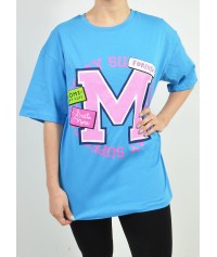 Τ-shirt άνετο με στάμπα