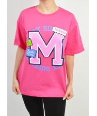 Τ-shirt άνετο με στάμπα