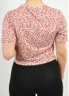 Floral crop top with knot