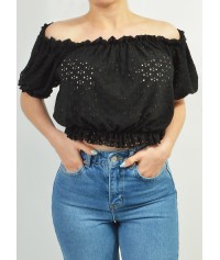 Crop top with lace