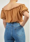 Crop top με κιπουρ δαντέλα