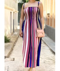 Dress with stipes