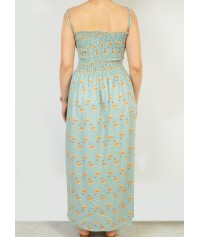 Dress with flamingo