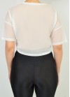 Διάτρητο crop top με αλυσίδα και ματάκια