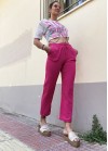 See through top with stamp and chain