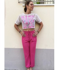 See through top with stamp and chain