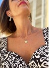 Gold necklace with stone