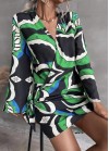 Printed dress with front knot