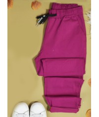 Elastic “magic” trousers with belt