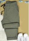 Elastic “magic” trousers with belt